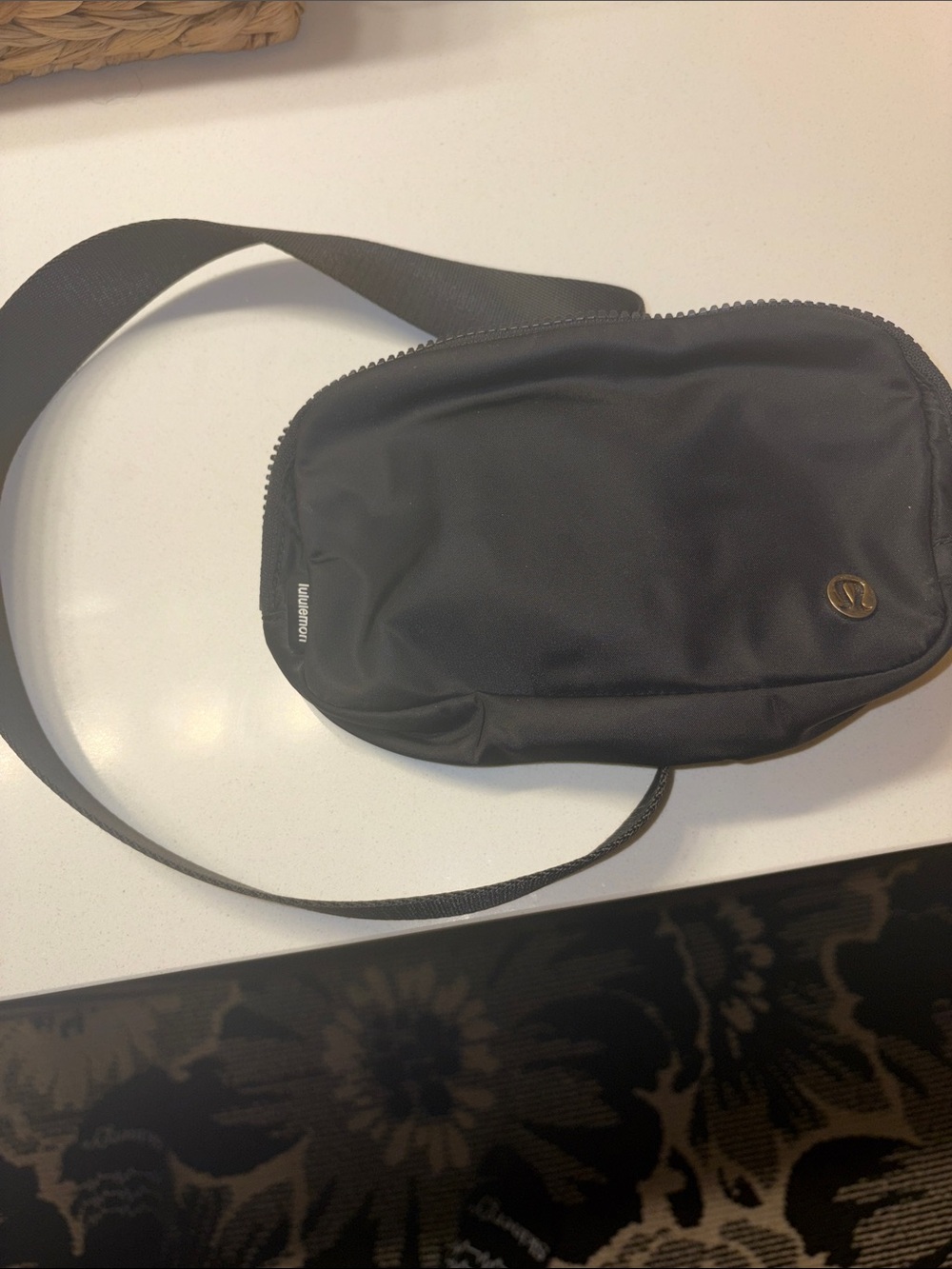 lululemon athletica Black Belt Bag with Subtle Logo